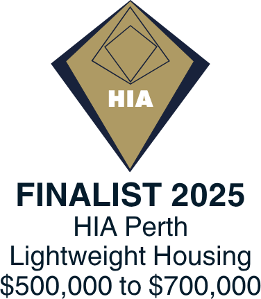 Madision Builders was a 2025 finalist for HIA Perth in the Lightweight Housing $500,000 to $700,000 category.